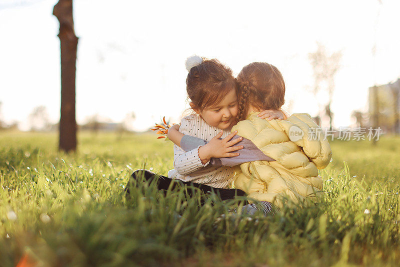 Two little girls having fun